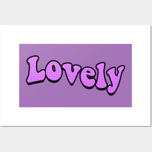 Lovely Purple Text Wall Art by RoserinArt